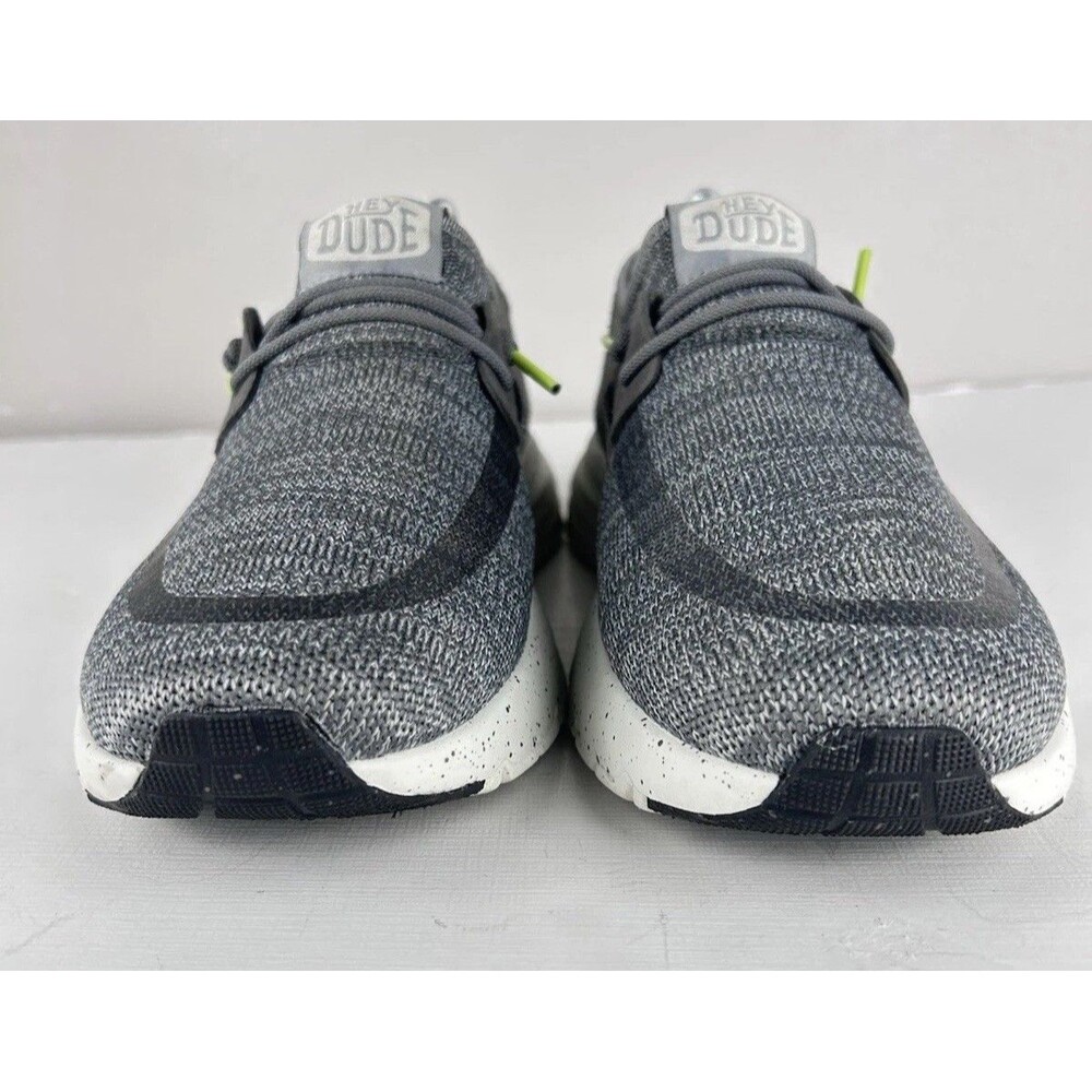 Hey Dude Sirocco Sport Mens Shoes Grey Charcoal  Size 9 Slip On Lightweight - Picture 2 of 10